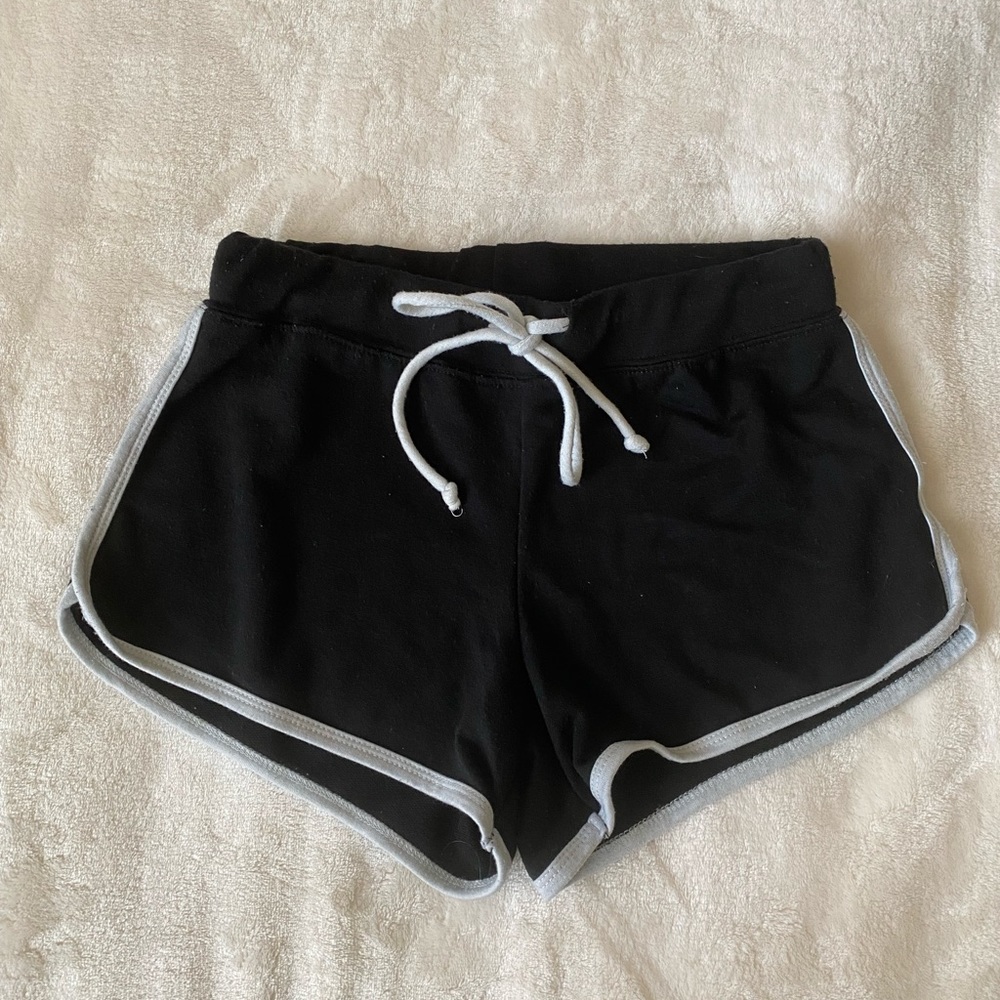 Black mini shorts.